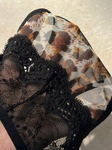 Bare Chapter 5pcs Leopard Print Lace Trim Women's Panty Set, Soft And Comfortable Fabric, Suitable For Daily Wear And All Seasons, Fashionable And Sexy Leopard Design, Perfect For Dates And Parties - Multicolor - View 8