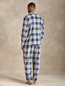 EverLounge Men's Casual Plush Plaid Loungewear Set - Multicolor - View 2