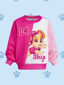 SHEIN | PAW Patrol 女童卡通印花長袖運動衫與慢跑褲套裝 - 彩色 - 查看 10