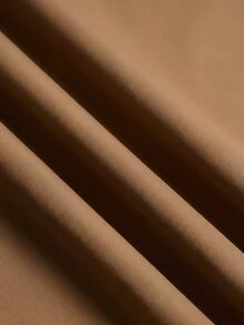 Celisse طقم نسائي من قطعتين: جاكيت بياقة واقفة من مزيج الصوف & بنطلون واسع الساق - كاكي - مشاهدة 7