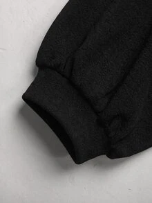 女童咖啡色紋理針織兩件套休閒百搭日常秋季新款返校萬聖節假期派對穿搭 - 黑色 - 查看 5