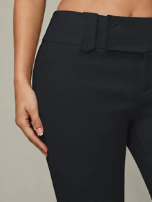 SHEIN Tall 時尚百搭純色低腰長褲 - 深灰色 - 查看 7