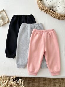 SHEIN 3PCS Baby Girls Bottoms - Multicolor - View 2
