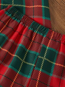 Dream Adore Classic Plaid Button-Down Lapel Short Sleeve Shorts Women's Pajama Set - Multicolor - View 5