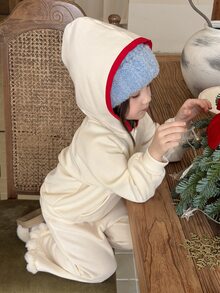 Dazy Kids بلوزة رياضية كاجوال يومية للبنات الصغيرات بنمط كرتوني وألوان متباينة للخريف - لون مشمشي - مشاهدة 6
