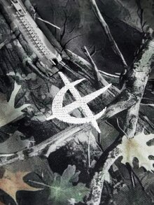 PAVTROS 男士街頭風迷彩半拉鍊衛衣，拼接設計附小刺繡標誌，套頭運動衫，送給男友/丈夫的禮物，週年紀念禮物，朋友聚會穿搭 - 彩色 - 查看 2