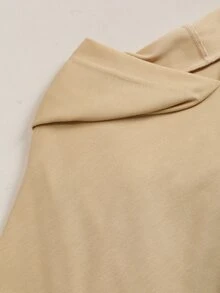 Elenzga Plus Size Women's Pocket Long Sleeve Hoodie And Pants Set Fall - Khaki - View 7