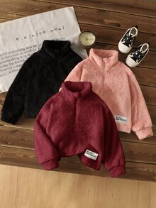 SHEIN 3件裝女童秋季運動衫 - 彩色 - 查看 4