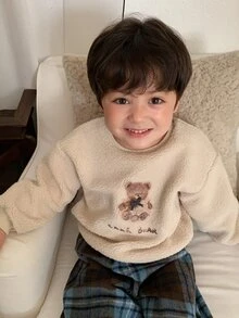 DAZY Infant (Boy) Crew Neck Casual Long Sleeve Sweatshirt, Autumn/Winter - Apricot - View 7