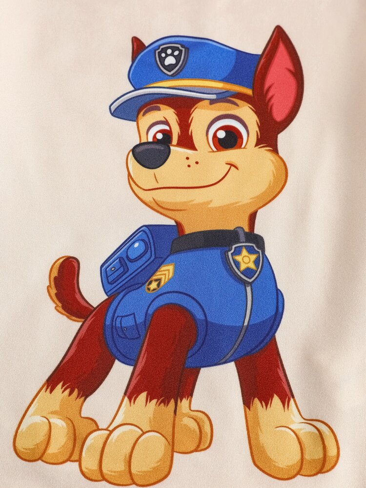 SHEIN | PAW Patrol 小男孩卡通印花長袖上衣與長褲睡衣套裝 - 彩色 - 查看 4