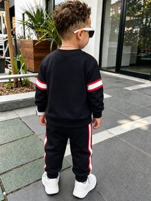 Baby Boy Number Pattern Casual Everyday Long Sleeve Sweatshirt - Multicolor - View 2