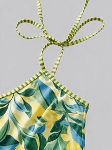 Swim Oasis بدلة سباحة قطعة واحدة بأسلوب بوهيمي مع شورت 2 قطعة مجموعة 26SS ربيع/صيف إجازة - متعدد الألوان - مشاهدة 8