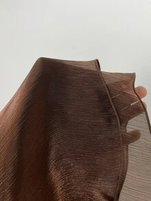 Aloruh 女款純色掛脖露肩性感約會派對迷你洋裝，優雅度假穿搭女裝 - 棕色 - 查看 5