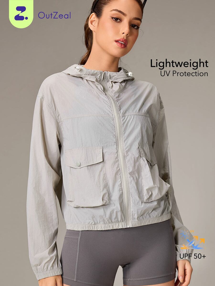 OutZeal Women Sun-Proof Jacket Hiking Workout Fishing Hooded Zip Up ...