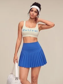OutZeal Women Sports Bra Gym Yoga Soft Crisscross Straps Bra-In With Removable Pads - Beige - View 5