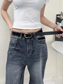 DAZY Casual Commute Style Women's Belt - Black - View 3