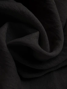 SHEIN 荷葉袖對比蕾絲荷葉邊上衣 - 黑色 - 查看 3