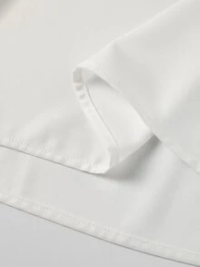 Easura Casual 2-delat set för kvinnor i plus size med spets, patchwork, asymmetrisk axel, topp och kjol för hösten - Multifärgad - Visa 18