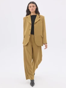 KÆRIA Hus Blazer Berkancing Tunggal - Potongan Rapi - Warna Chartreuse Lembut - Sepenuhnya Berlapisan, Cocok untuk Kantor, Elegan - Angsa kuning - View 6