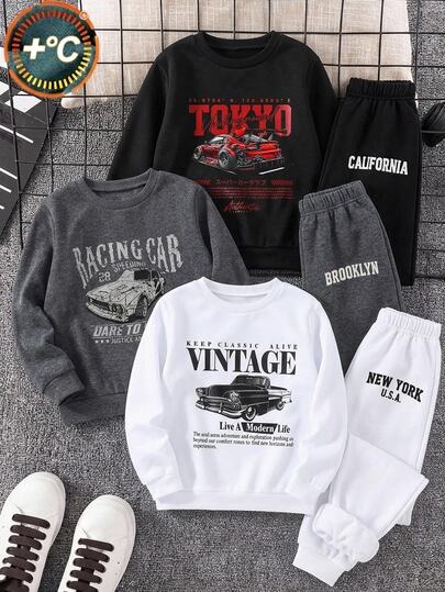 SHEIN 3PCS Tween Boys T-Shirts