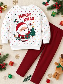 Tween Girl Pumpkin Print Long Sleeve Sweatshirt And Leggings Set - Multicolor - View 4