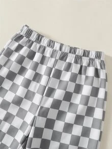 SHEIN 中性嬰兒男/女童、幼兒 2 件組秋冬加厚抓絨休閒時尚賽車圖案運動衫套裝，嬰兒運動服冬季套裝，街頭風 - 彩色 - 查看 5