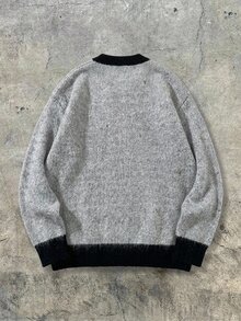NEOSTRIT 男士毛絨韓式長袖圓領毛衣 - 黑與白 - 查看 2