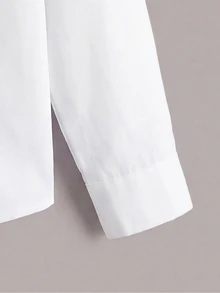 SHEIN 大童男孩純色長袖單排扣休閒襯衫 - 彩色 - 查看 3