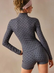 VARSIVA High Neck Long Sleeves Skinny Women Sports Sets - Multicolor - View 7