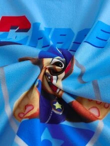 SHEIN | PAW Patrol Áo top mặc thường ngày phong cách casual in chữ và hoạt hình cho bé trai - Xanh và trắng - Xem 9