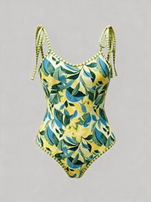 Swim Oasis بدلة سباحة قطعة واحدة بأسلوب بوهيمي مع شورت 2 قطعة مجموعة 26SS ربيع/صيف إجازة - متعدد الألوان - مشاهدة 4