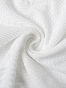 Elladie kids 女童白色 3 件組長袖 Polo 衫，彼得領配精緻愛心鈕扣，基本純色修身長袖 T 恤，適合返校季 - 白色 - 查看 9