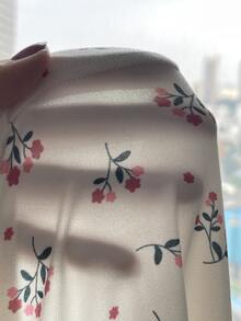 SHEIN Tween女孩秋冬休閒粉白條紋紋理方領修身長袖T恤 - 粉色 - 查看 7