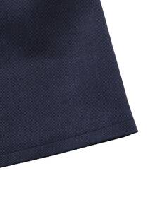 Balvessa Women's Woven Strap Design Long Sleeve Pocket Casual Napoleon Dress - Navy Blue - View 5