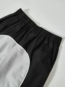 青少年男孩拼色拉鍊連帽外套與長褲休閒日常穿搭套裝 - 彩色 - 查看 3