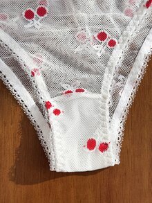 Divavoom Celana Dalam Wanita Motif Jala Bercorak Ceri (Paket 4 Buah) - MultiWarna - View 4