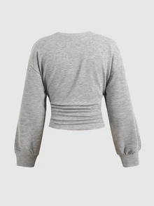 Tween Girls Sweatshirts - Light Grey - View 3