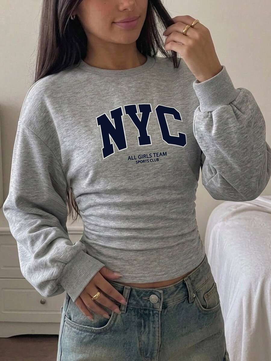 Tween Girls Sweatshirts - Light Grey - View 1