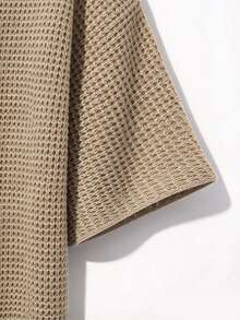 RosyDaze Women's Solid Color Casual Versatile Daily Wear Open Front Cardigan Sweater - Khaki - View 3