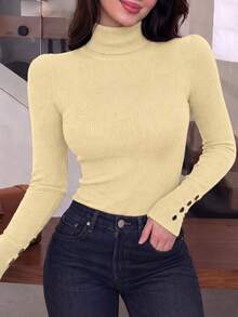 NOVVYNE 女款毛衣 - 杏色 - 查看 1