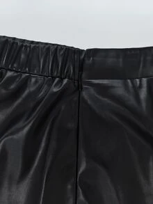 Velvienne Chân váy thời trang phối ren đa năng cho nữ size lớn - màu đen - Xem 4