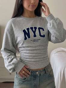 Tween Girls Sweatshirts - Light Grey - View 1
