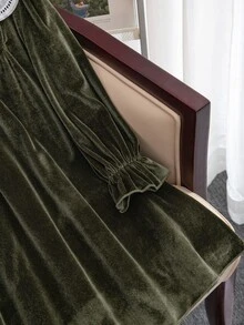 SHEIN 女童拼色休閒日常夏季洋裝 - 綠色 - 查看 4
