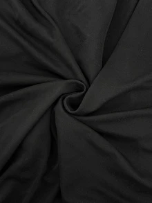 Elaquor Plus Size Solid Color Sexy Sheer Daily Wear Bodysuit - Black - View 7