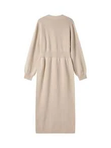 LUMIGAL Women's Colorblock Casual Daily Knit Dress - Apricot - View 3
