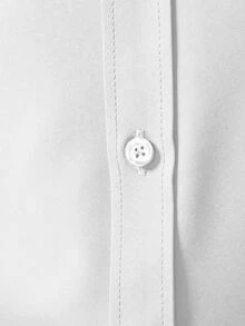 Manfinity Mode Men's Casual Versatile Long Sleeve Shirt, Formal, Old Money - White - View 6
