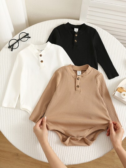 SHEIN 3PCS Baby Boys Bodysuits