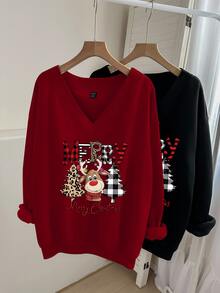 SHEIN LUNE 2件組大尺碼運動衫與連帽衫 - 彩色 - 查看 1
