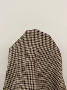 Muchica Women's Autumn/Winter New Brown Plaid Funnel Neck Double-Breasted Casual Loose Overcoat - Multicolor - View 7