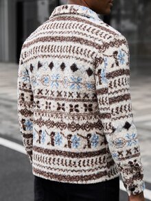 Manfinity CasualCool Men's Thick Wool Blend Long Sleeve Jacket, Winter - Multicolor - View 2